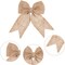 30 Pieces Burlap Bows Burlap Bow Knot Handmade Burlap Decorative Bowknot Natural Ornament Bow for Christmas Decorate Tree Festival Holiday Party Supplies